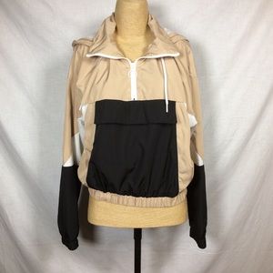 Forever 21 Windbreaker Pullover Hoodie 1/2 Zipper